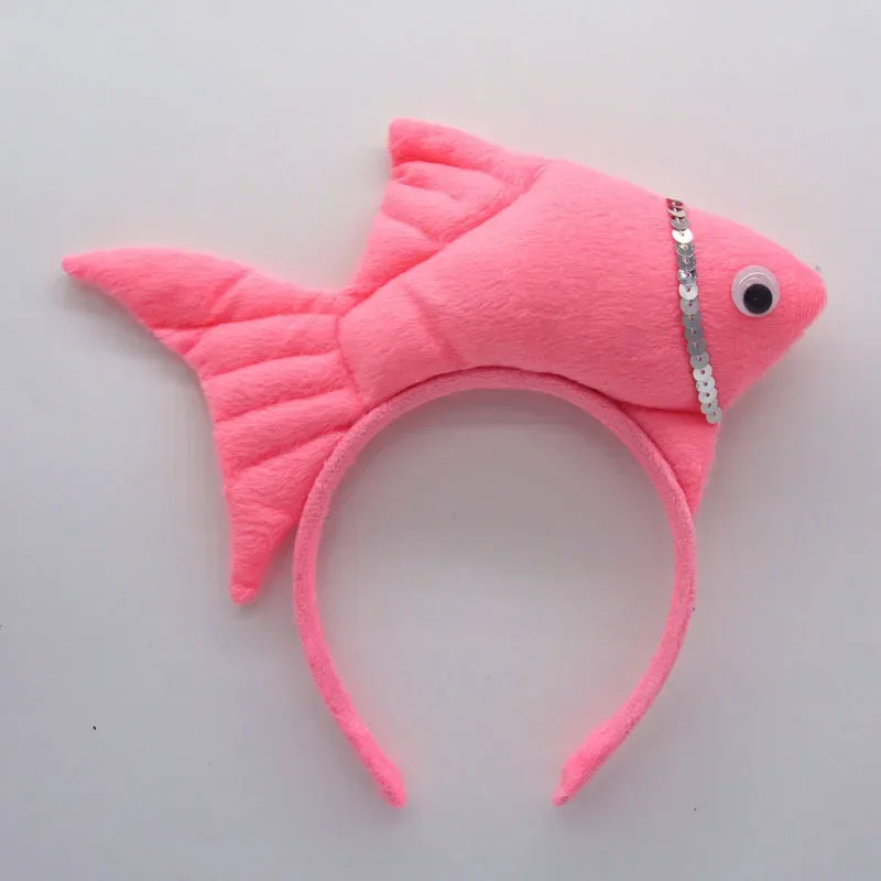 3D Fish Hair Hoop Headband – Costume Party Accessory for All Ages Costume Hair Headband Babs mix colors