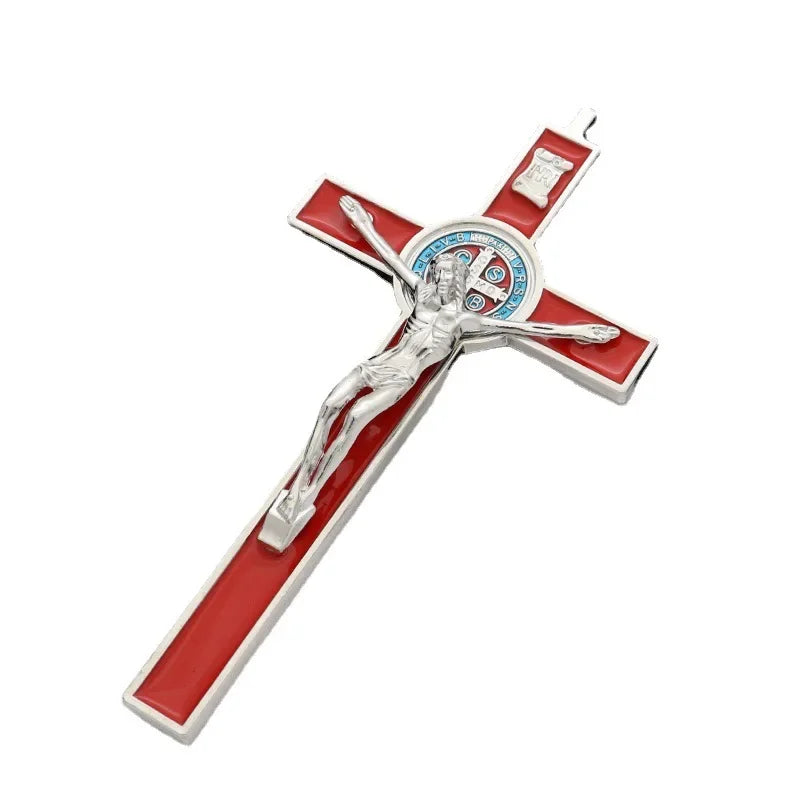 Saint Benedict Crucifix Cross Pendant – Catholic Zinc Alloy Charm Religious Charm Pendant Babs