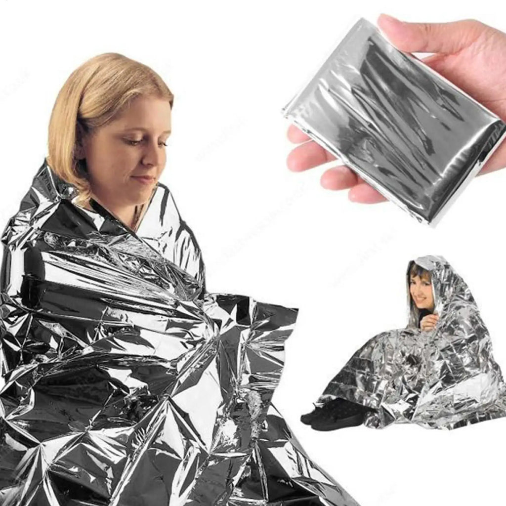 Emergency Thermal Survival Blanket – Waterproof Foil Camping Emergency Survival Blanket Babs