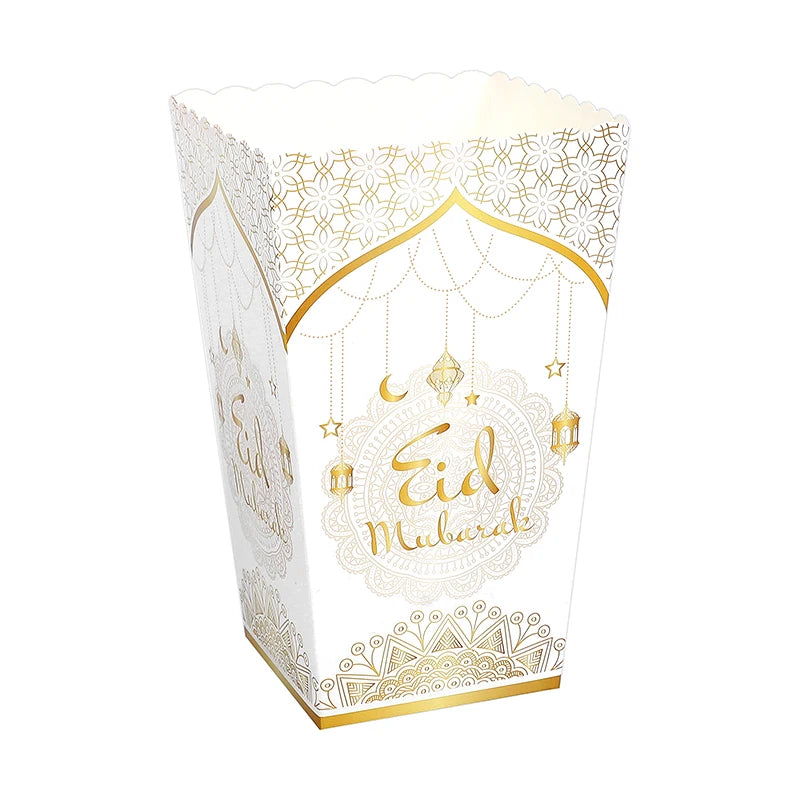6pcs Eid Mubarak Candy & Popcorn Gift Boxes – Ramadan Party Party Gift Boxes Babs B 6Pcs