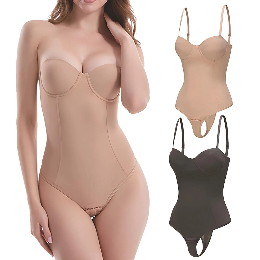 Women's Strapless Shapewear Bodysuit – Tummy Control Waist Trainer Shapewear Bodysuit Babs