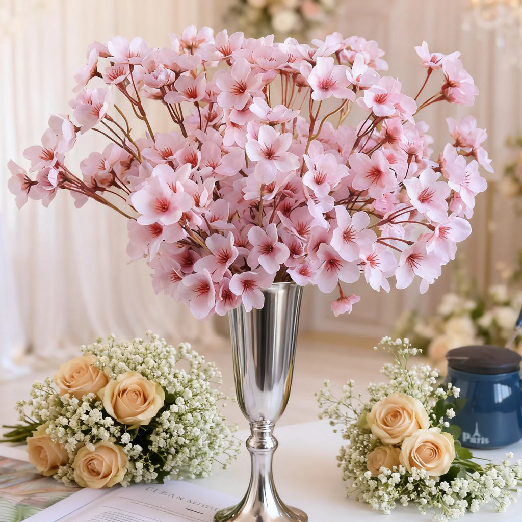 Silk Peach Blossom Artificial Flowers – Wedding & Home Décor Artificial Silk Flowers Babs