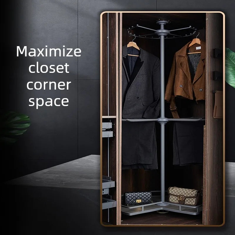 Rotating Coat Rack – Modern 6-Hook Metal Clothes Stand Rotating Coat Rack Babs