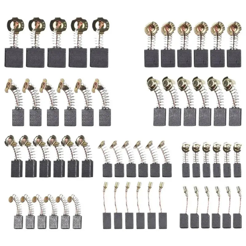 60-Piece Carbon Brush Set – 10 Sizes for Power Tools & Motors Carbon Brush Set Babs
