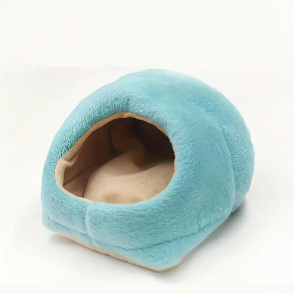 Small Pet Fleece Hammock Nest – Warm Hut for Hamster & Rat Small Pet Hammock Nest Babs Blue