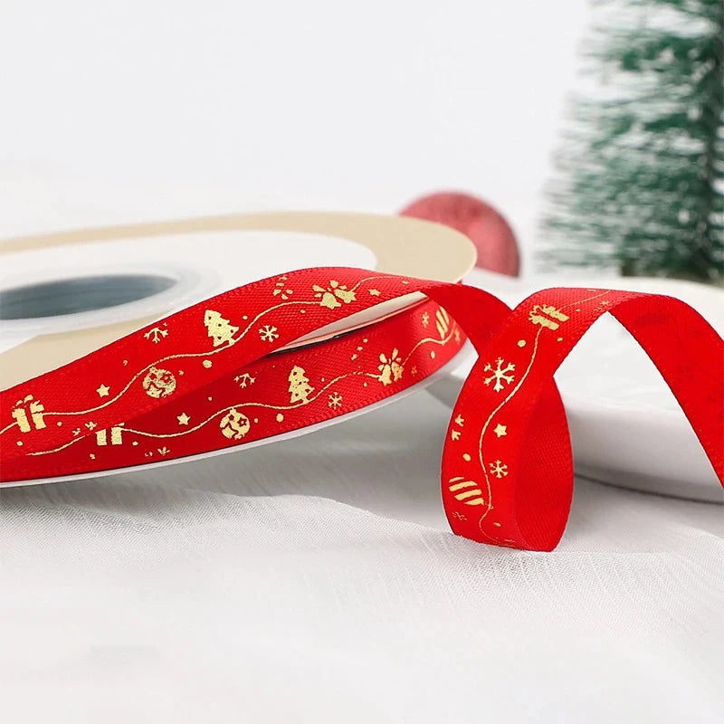 5m Christmas Ribbon – Gift Wrap, Tree & Holiday Décor Christmas Craft Ribbon Babs 1cm-10 5M