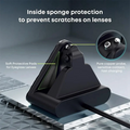 Charging Dock for META Ray-Ban Wayfarer, Headliner & Skyler Smart Glasses Charger Babs black
