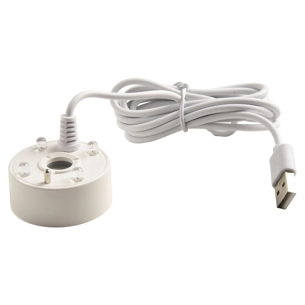 USB Mist Maker Fogger with LED Lights – Fish Tank & Pond Décor Ultrasonic Mist Maker Babs White