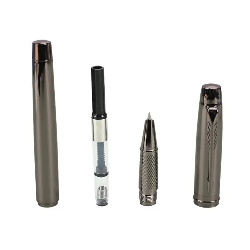 N2HAO Silver Gray Fountain Pen – Iridium 0.5mm Medium Nib Fountain Pen Babs