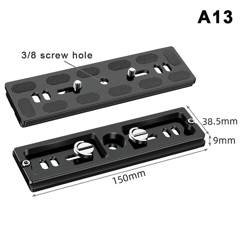 Aluminum 1/4" Quick Release Mount Plate for Tripods Camera Mount Plate Babs A13
