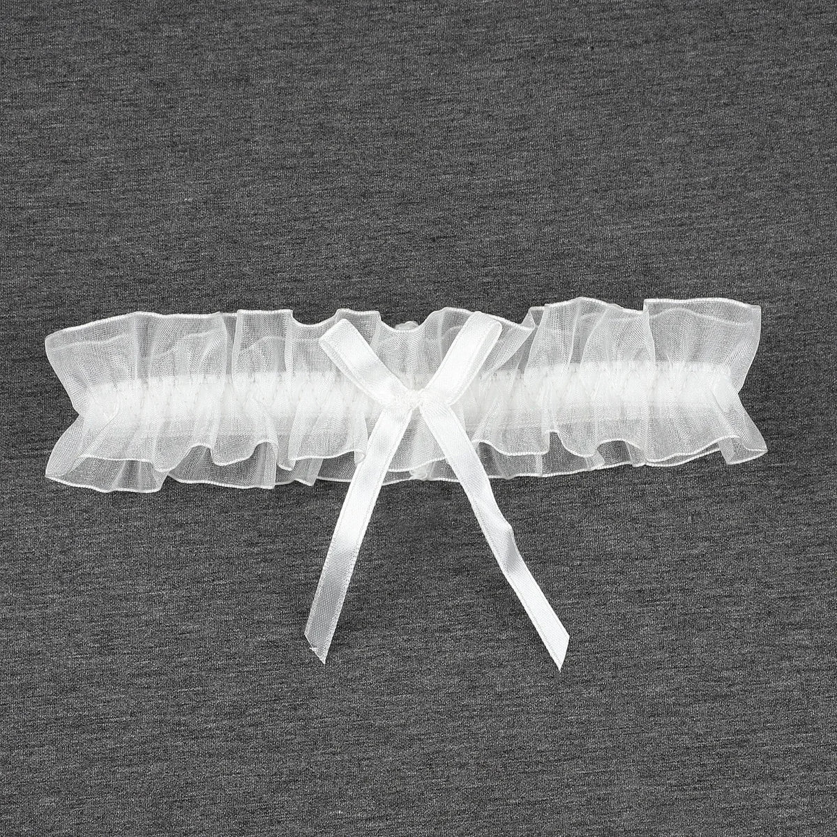 Women's Lace Bowknot Garter Belt – Bridal & Cosplay Thigh Ring Lace Garter Belt Babs WHITE One Size