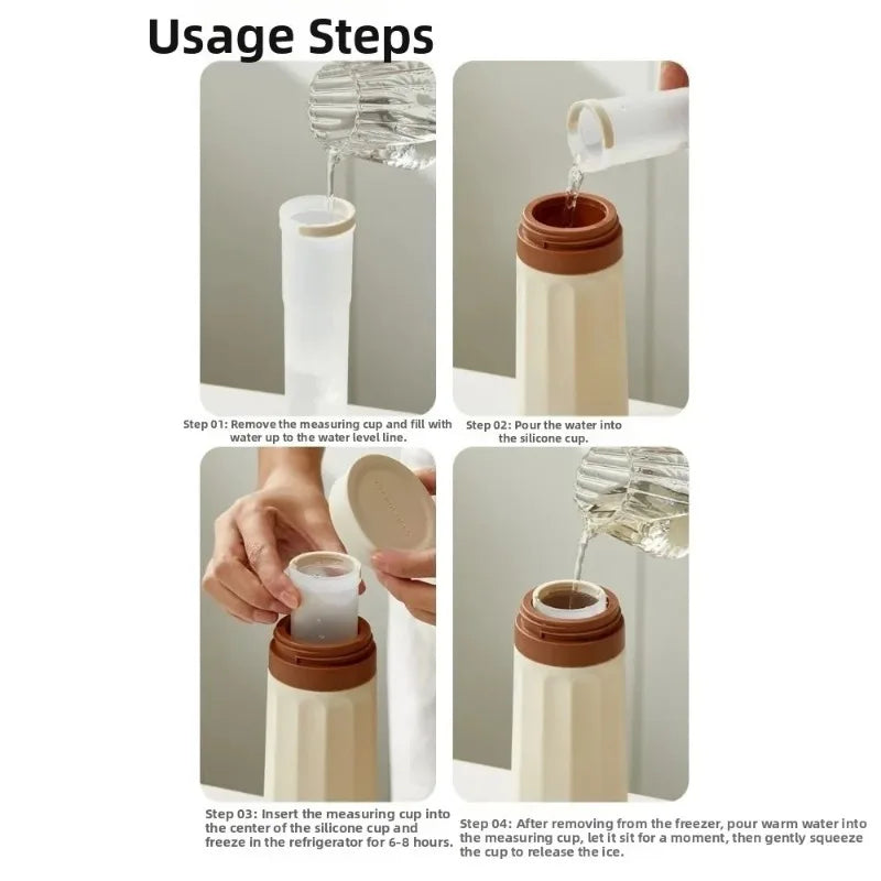 Reusable Silicone Ice Cup – Squeeze & Freeze DIY Ice Maker Silicone Ice Maker Cup Babs