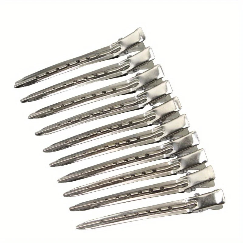 10pcs Stainless Steel Duckbill Hair Sectioning Clips & Clamps Hair Sectioning Clips Babs 10pcs