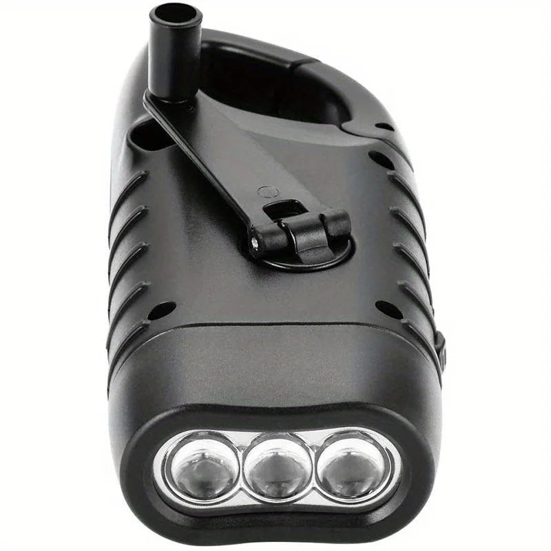 Portable LED Hand Crank Solar Flashlight – Camping & Outdoor Solar Crank Flashlight Babs Green
