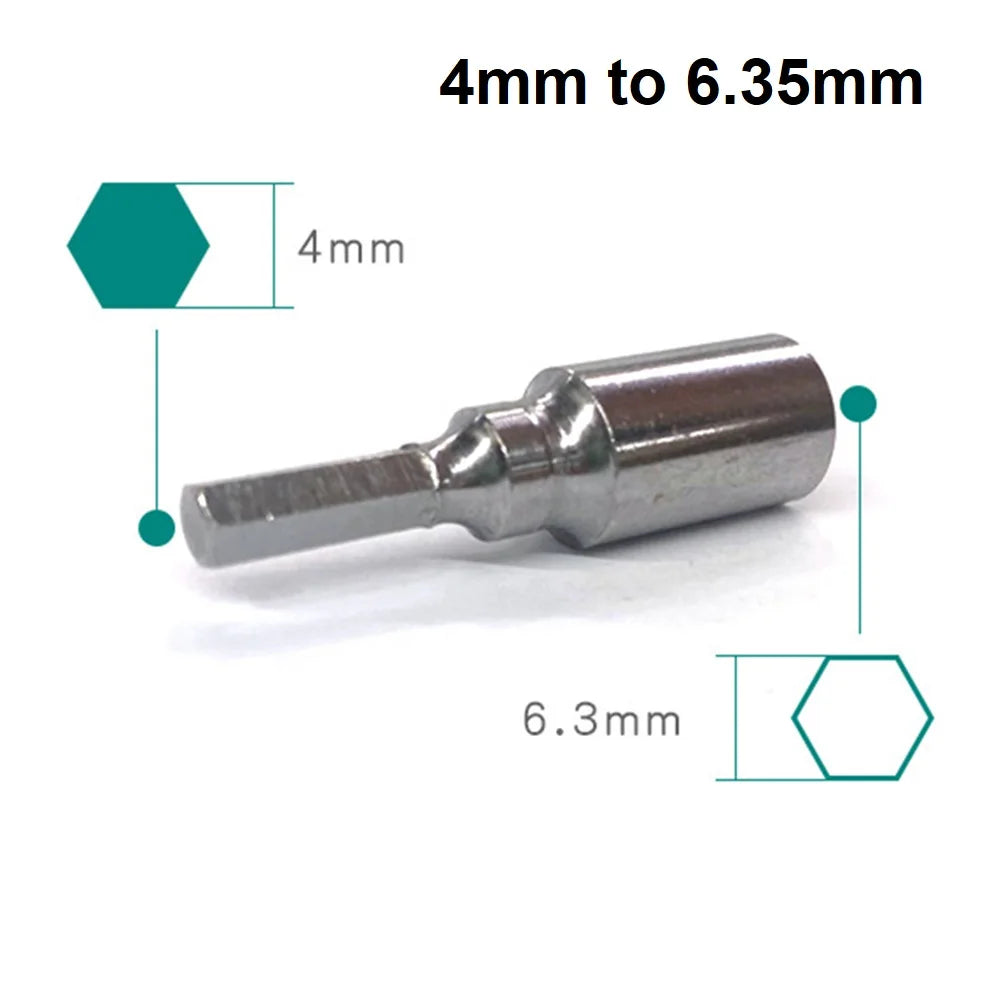 6.35mm to 4mm Magnetic Hex Adapter Socket for Drill Bits Drill Bit Adapter Babs
