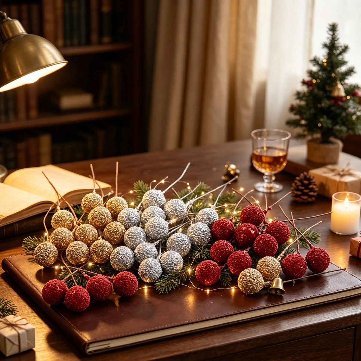 50/100 Pcs Artificial PE Cherry Fruit Décor – DIY & Crafts Artificial Fruit Decor Babs