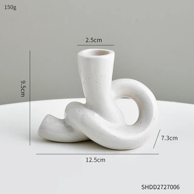 Ceramic Candlestick Holder – Modern Handmade Home Table Decor Candle Holder Babs style2
