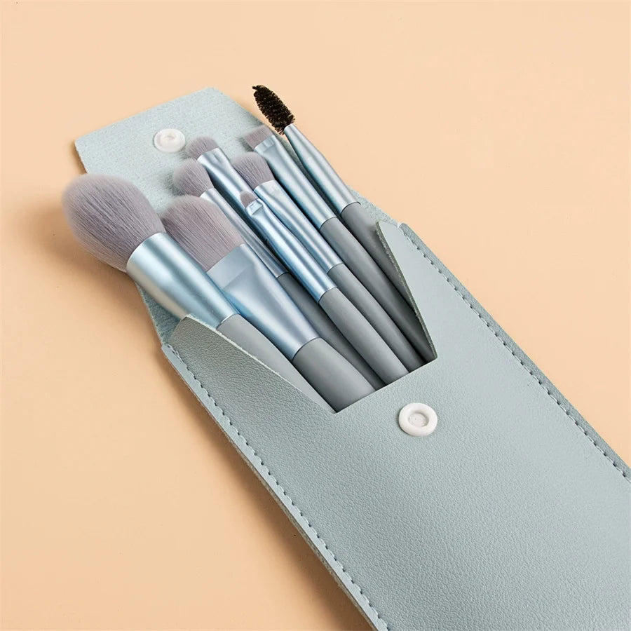 8-Piece Macaron Mini Makeup Brush Set – Soft Portable Kit Makeup Brush Set Babs