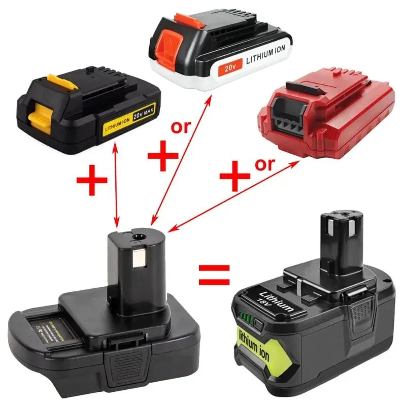 20V to Ryobi 18V Battery Adapter — Black+Decker/Porter-Cable Battery Adapter Babs