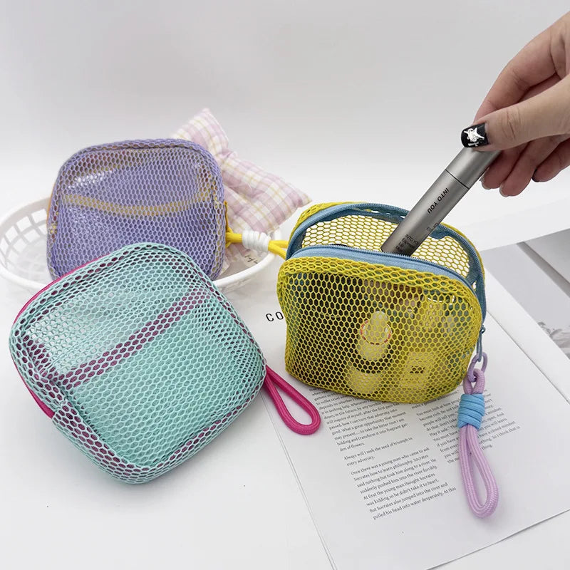 Mesh Cosmetic Bag – Travel Toiletry & Makeup Organizer Pouch Cosmetic Organizer Bag Babs