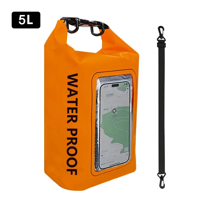 Waterproof Dry Bag 2L 5L Touch Screen PVC Outdoor Backpack Waterproof Dry Bag Babs 5L O