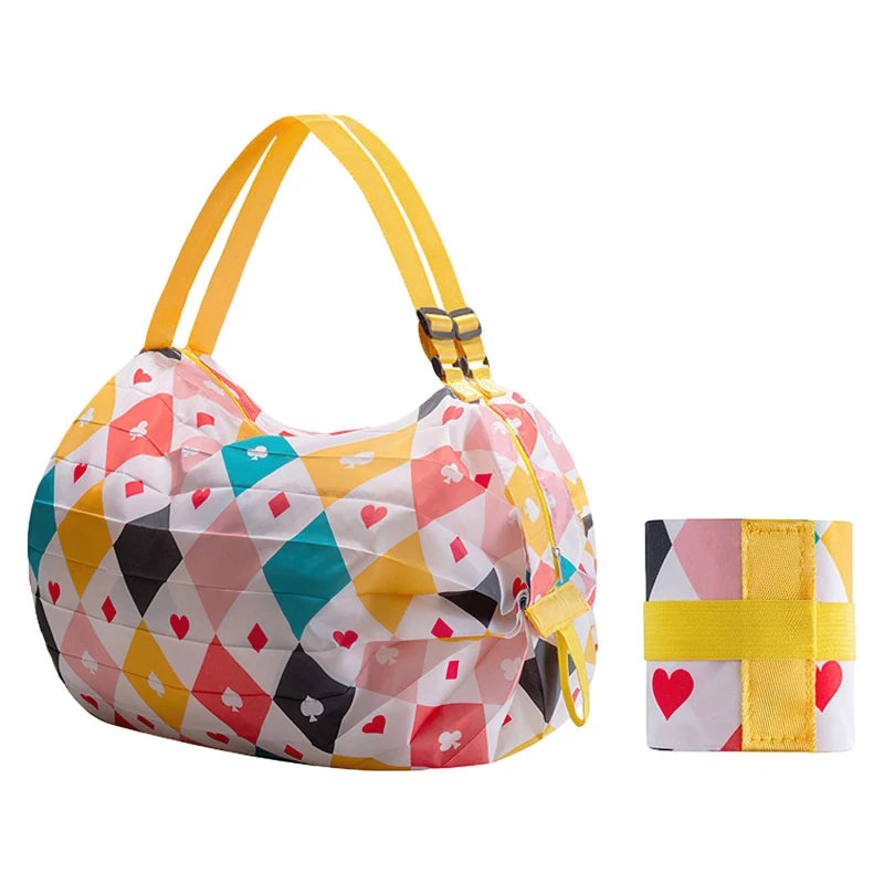 Foldable Nylon Shopping Bag – Large Camo Tote with Handle Foldable Tote Bag Babs