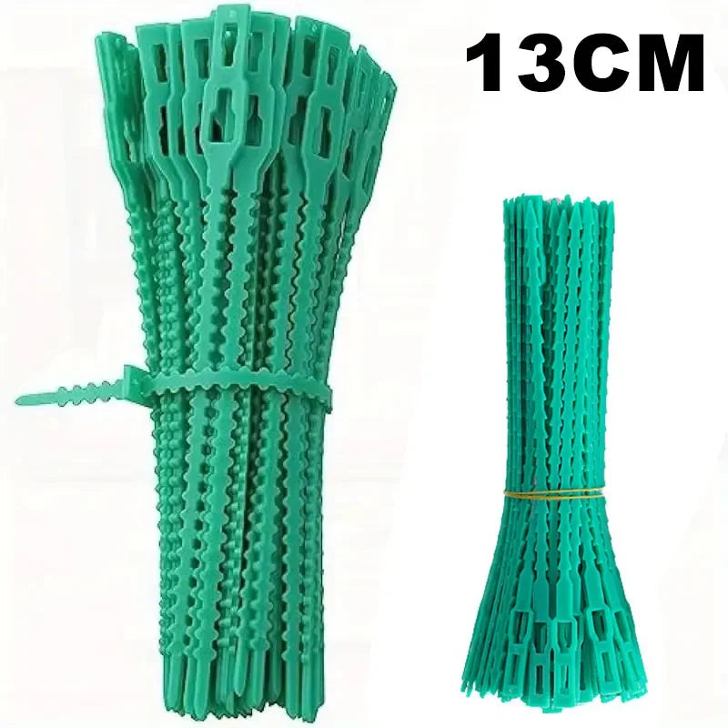 100Pcs Adjustable Zipper Plant Ties – Flexible Garden Twist Ties Garden Plant Ties Babs 100Pcs-13cm