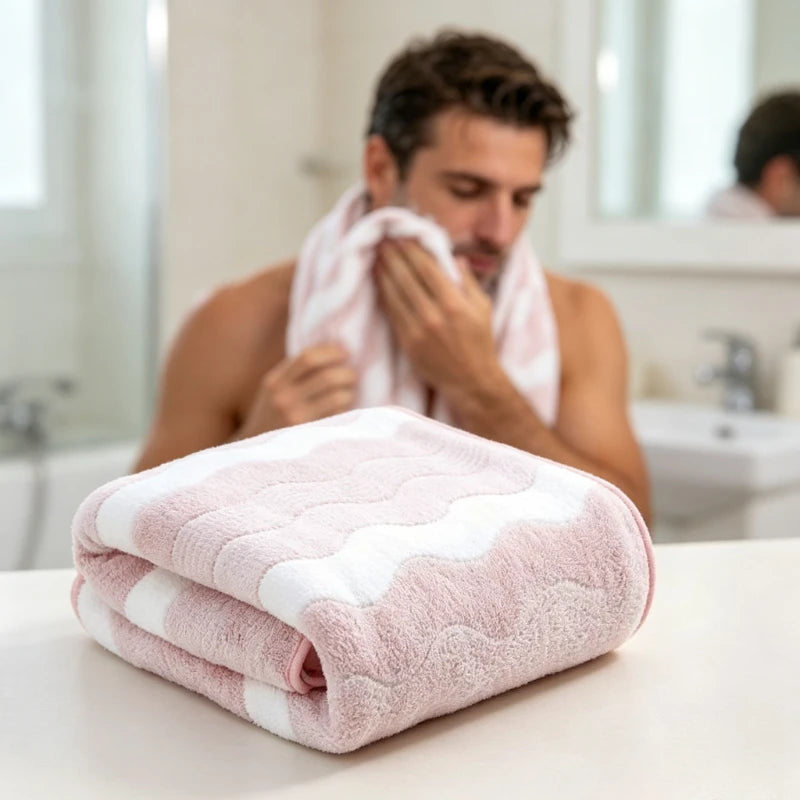 Extra Large Coral Velvet Bath Towel – Soft & Fast Absorbing Bath Towel Babs