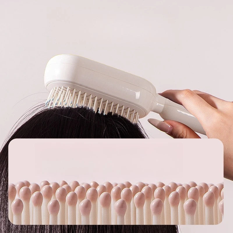 Retractable Air Cushion Comb – 133 Teeth & One-Click Clean Air Cushion Comb Babs