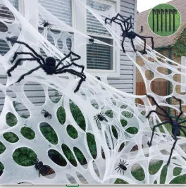Halloween Stretchable Spider Web Cobweb Decoration Indoor Outdoor Halloween Cobweb Decoration Babs Spider Web 100cm x 200cm