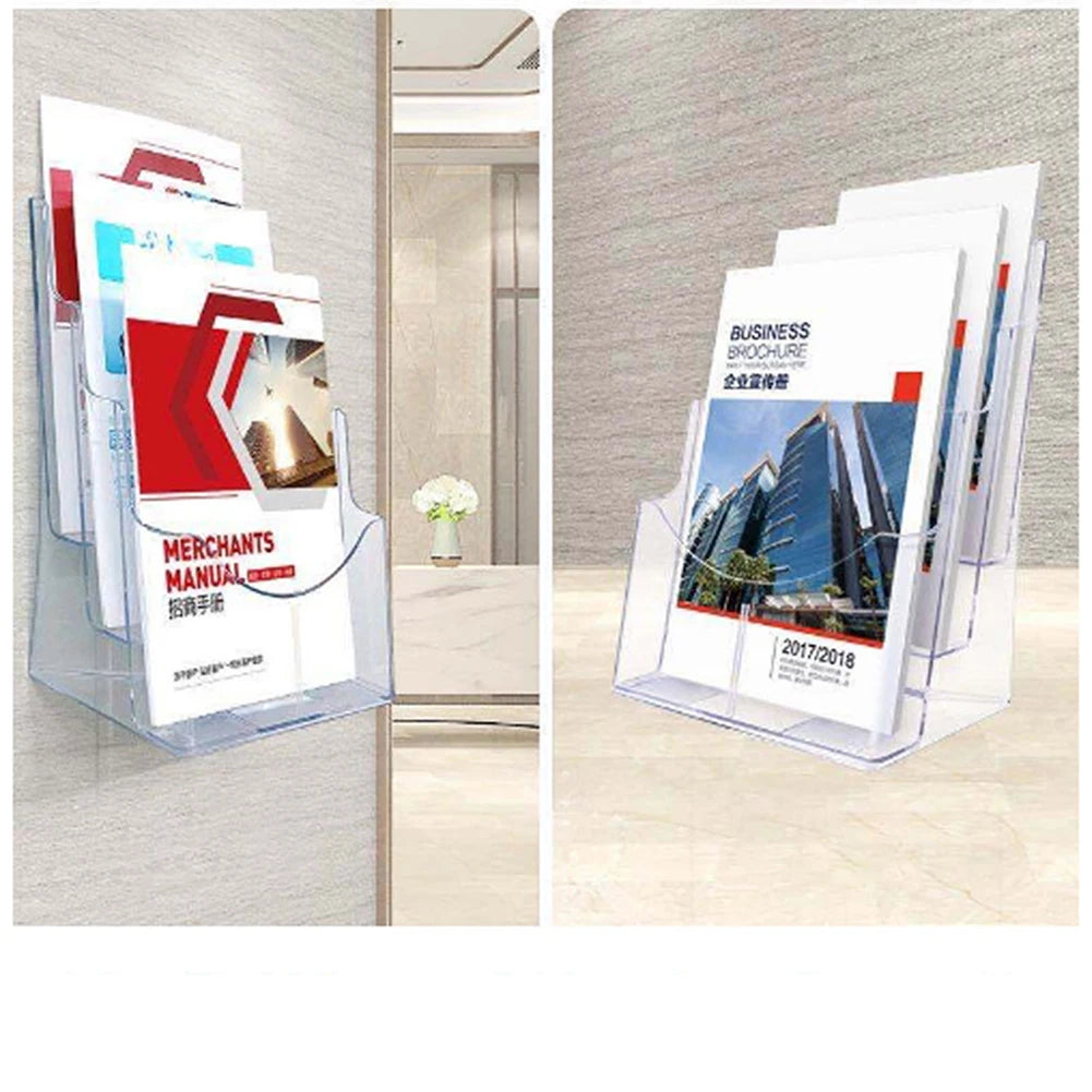 Acrylic A6 Brochure Holder – Clear Flyer Display Stand Brochure Display Stand Babs