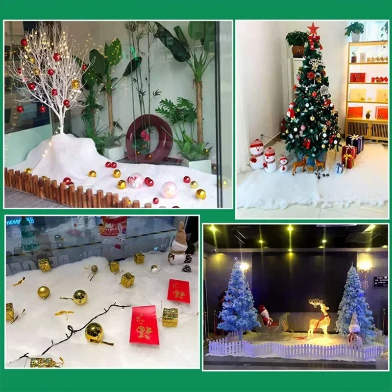 Christmas Artificial Snow Blanket – Fluffy Fake Snow Décor Mat Christmas Snow Blanket Babs