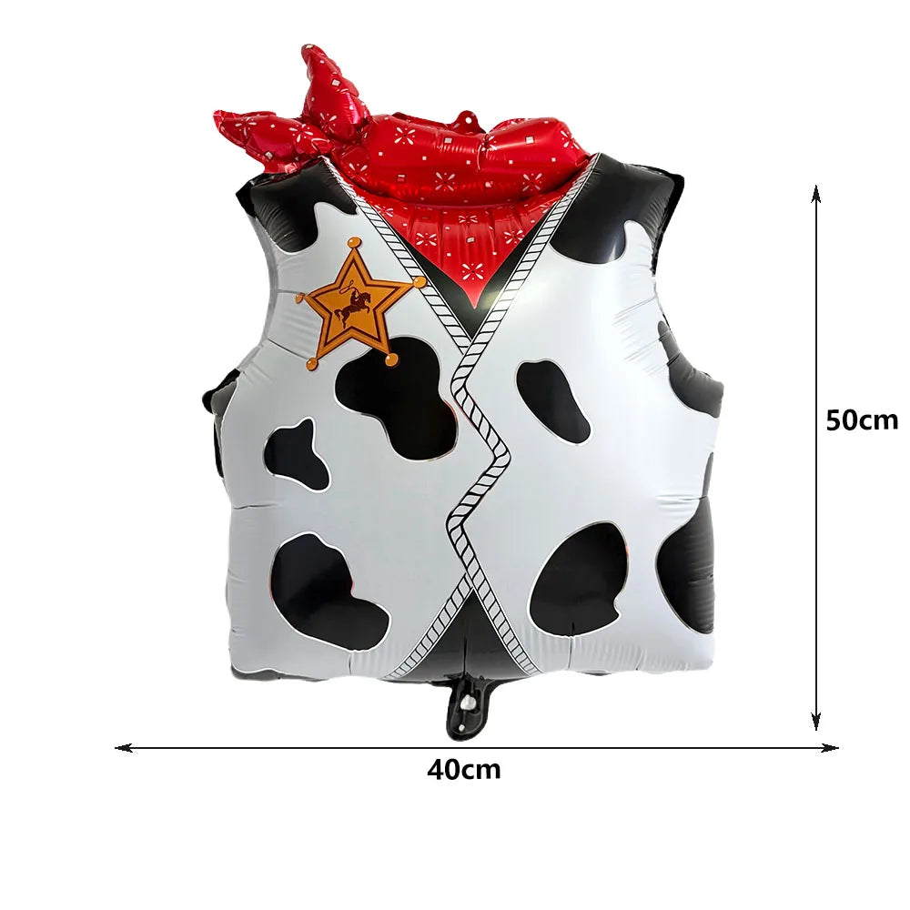 Western Cowboy Party Balloons – Boot Hat Pistol Foil Set Party Foil Balloons Babs VIOLET/紫罗兰 As pictures show