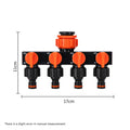 4-Way Garden Hose Splitter & Water Distributor | Irrigation Fitting Garden Hose Splitter Babs Orange
