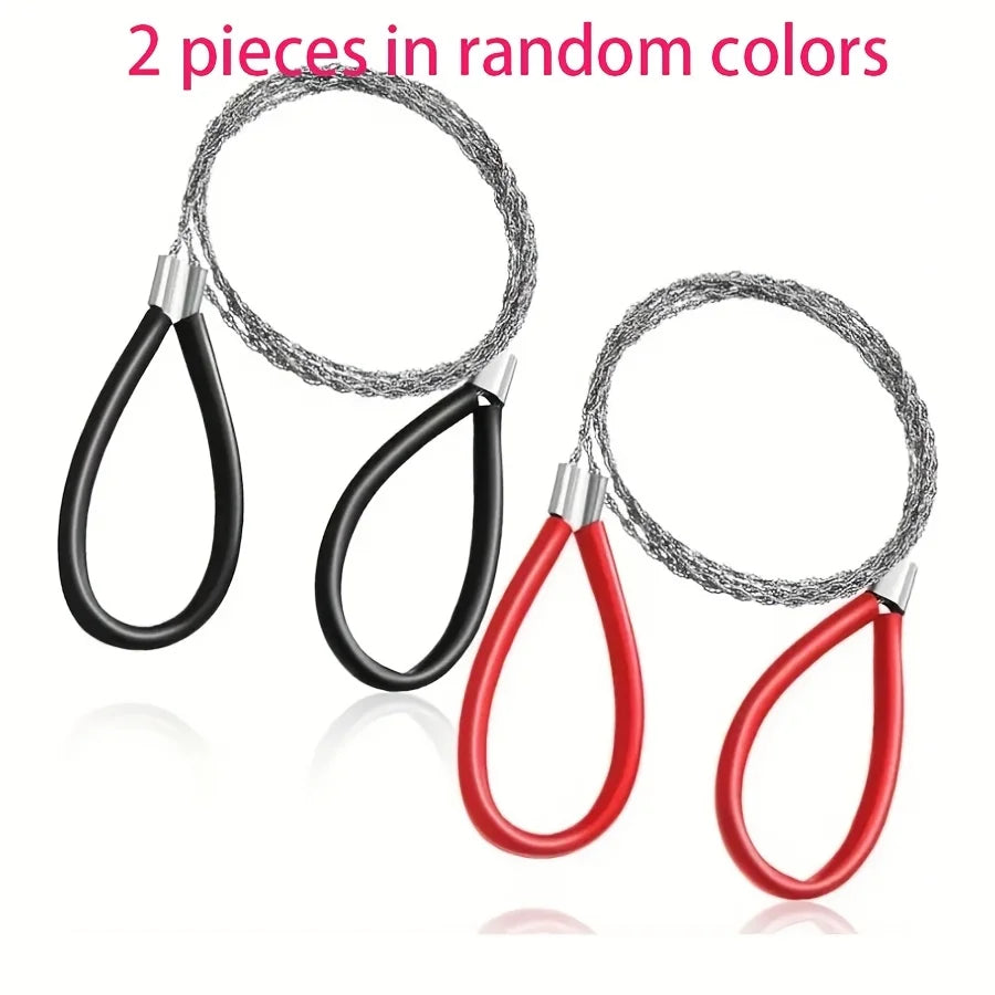 2-Pack Pocket Wire Saw – Survival Camping & Hiking Steel Saw Survival Wire Saw Babs Under 100mm
