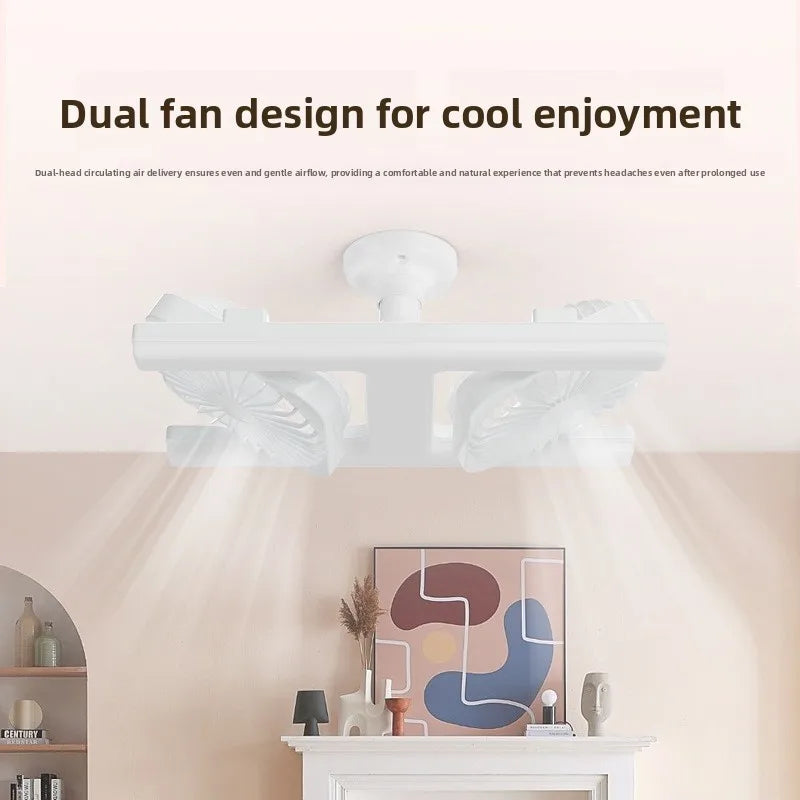 Dual Fan LED Ceiling Light E27 Base – Quiet, Powerful, 200W Ceiling Fan Light Babs