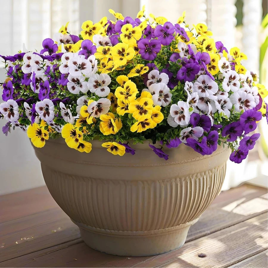 Silk Pansy Artificial Flowers – Wedding & Home Bouquet Decor Artificial Flower Bouquet Babs