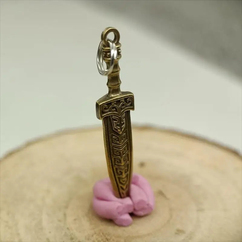 Bronze Sword Pendant EDC Paracord Bracelet Lanyard Charm EDC Lanyard Pendant Babs