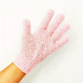 Double-Sided Exfoliating Bath Gloves – 5-Finger Shower Scrub Exfoliating Bath Gloves Babs pink-1pc