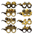 40th Birthday Party Decorations – Black & Gold Tableware Set Birthday Party Set Babs Paper glasses