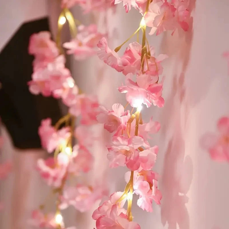 Cherry Blossom Vine String Lights – Battery Powered Floral Decor Floral String Lights Babs