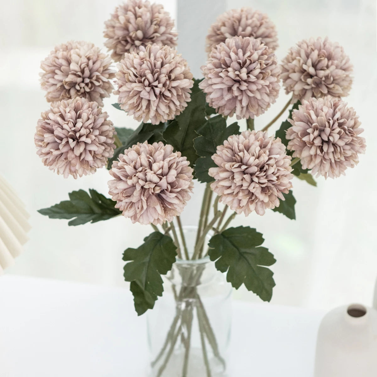Silk Ball Chrysanthemum Artificial Flowers for Wedding & Home Artificial Silk Flowers Babs