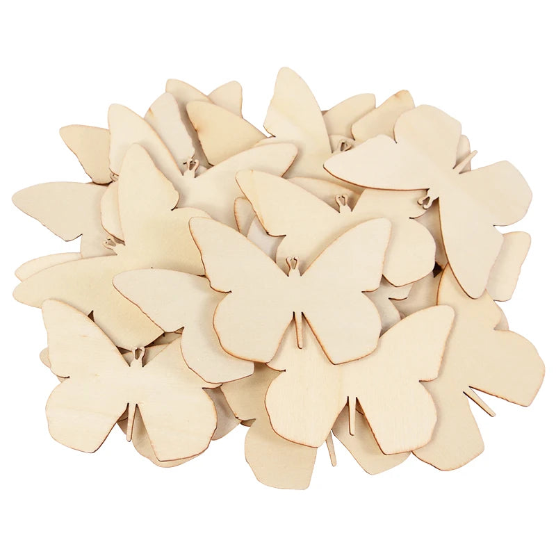 10pcs Unfinished Wooden Butterfly Blanks – DIY Craft Kit DIY Wood Craft Blanks Babs
