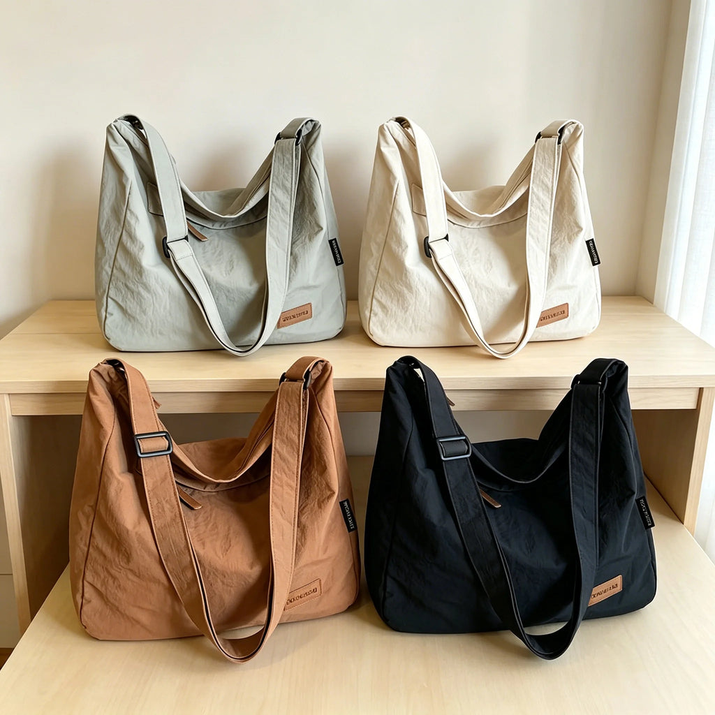 Canvas Hobo Crossbody Tote Bag – Multi-Pocket Messenger Bag Canvas Crossbody Tote Babs