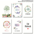 6pcs Eid Mubarak Greeting Cards with Envelopes – Ramadan Set Greeting Card Set Babs Set8