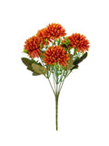 Artificial Silk Chrysanthemum Ball Flowers – Wedding & Home Décor Artificial Silk Flowers Babs Orange 4 pcs
