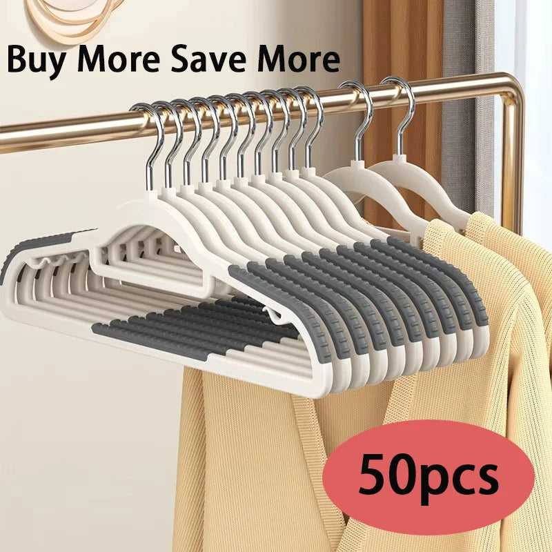 10-Pack Anti-Slip Slim Clothes Hangers | Space-Saving Wardrobe Clothes Hangers Babs
