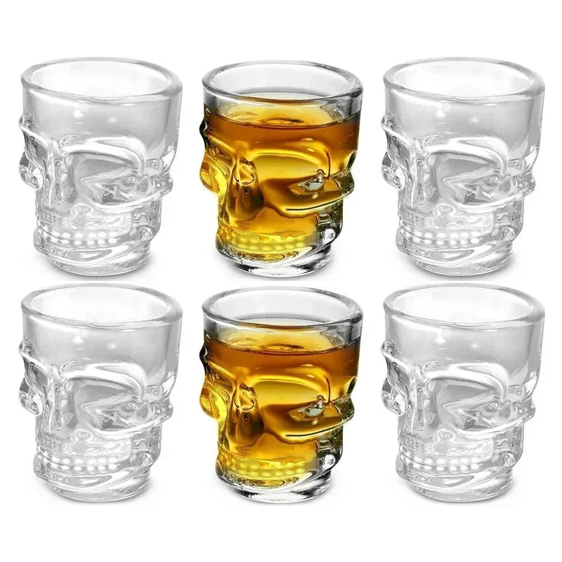 Skull Head Shot Glass – Crystal Clear 1.5oz Party Bar Cup Novelty Shot Glass Babs
