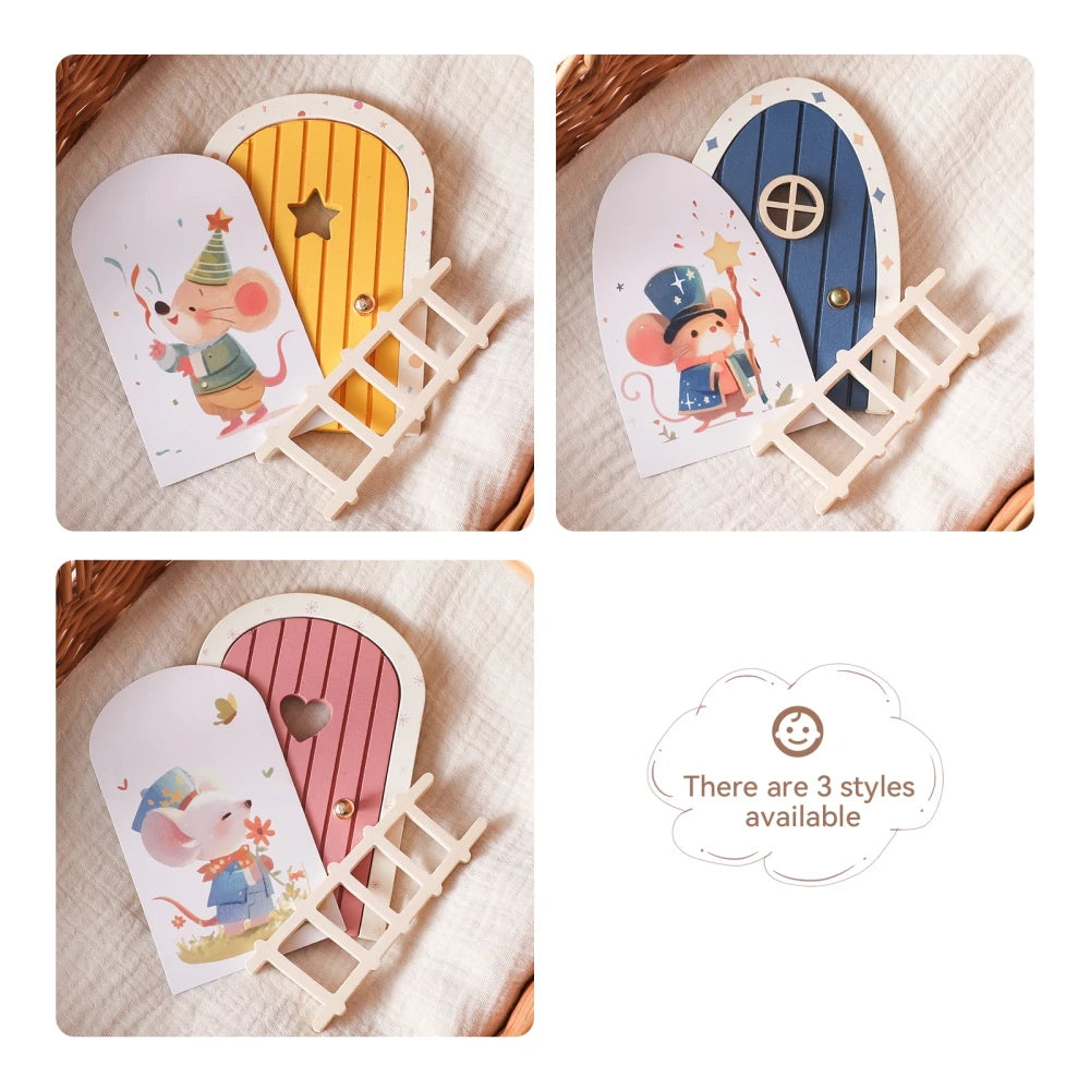 Mini Fairy Door Wooden Mouse Magic Door Garden Decor Fairy Garden Decor Babs