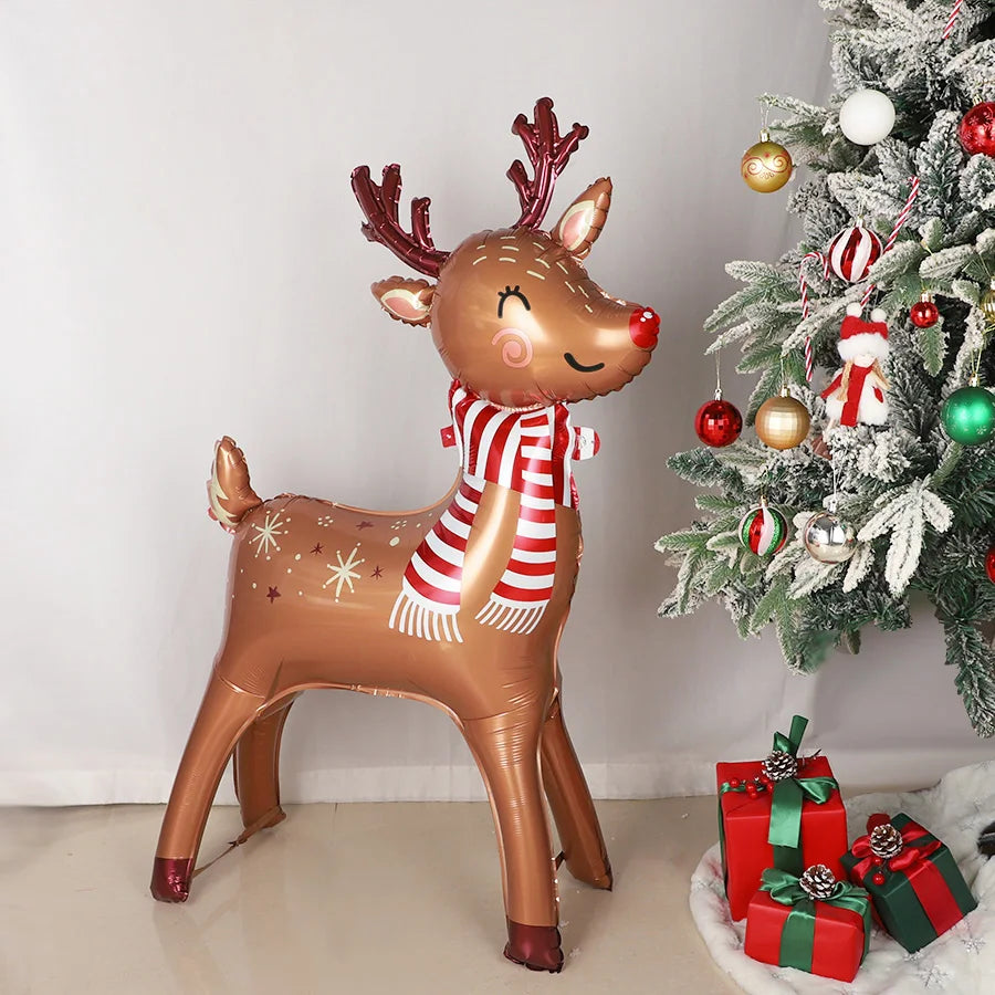 Large 3D Standing Elk Balloon – Christmas & New Year Decor Party Balloon Decoration Babs